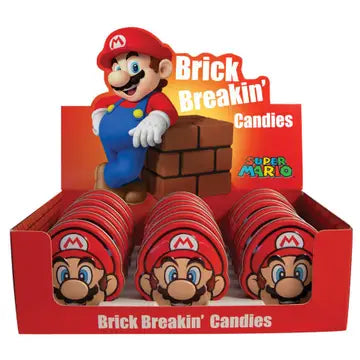 Super Mario Brick Breakin' Cherry Candy Tin, 18ct Qty: 18