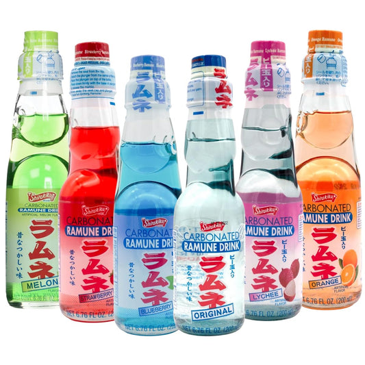 Ramune Japanese Carbonated Soft Drink Strawberry flavor 200ml