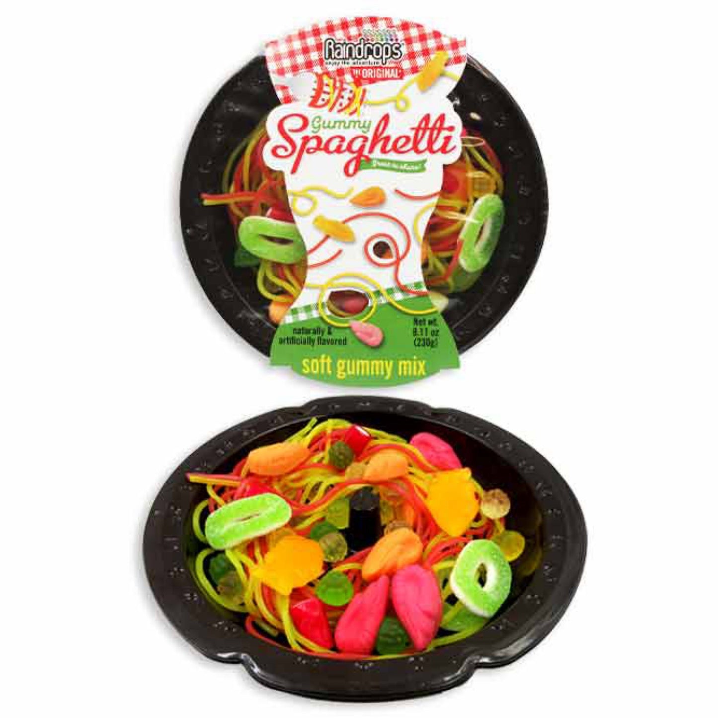 Raindrops gummy spaghetti