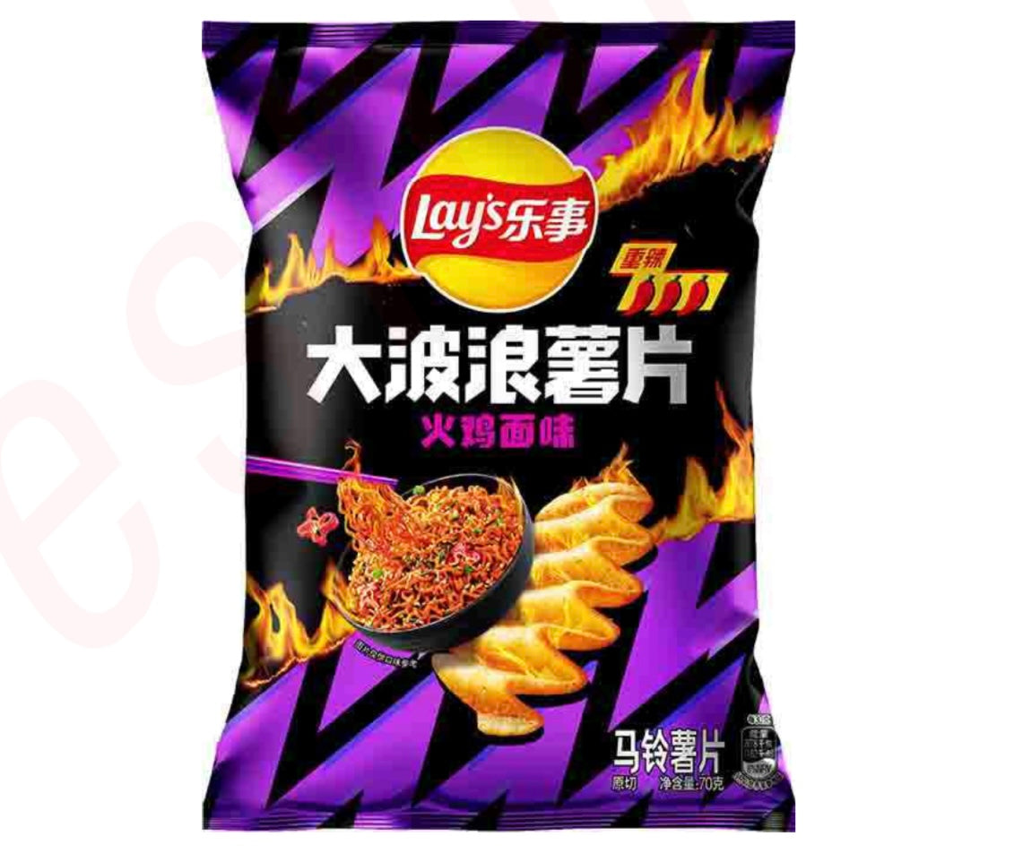 Lay's-Wave Chips Buldak Noodles Flavor