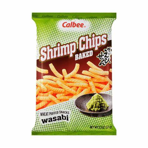 Calibee Crispy Shrimp Chips, Wasabi Flavor, 3.32 oz