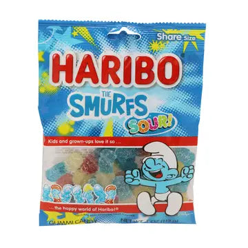 Haribo Sour Smurfs, 4oz(Turkey)