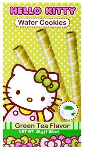 Hello Kitty Wafer Cookies Green Tea Flavor