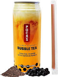 Pocas Taiwan Classic Bubble Tea Coffee Flavor with Tapioca Pearls - 16.5 Fl Oz