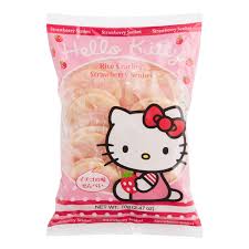 Sanrio Hello Kitty Rice Crackers Strawberry Senbei - 2.47 Oz