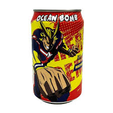 Ocean Bomb My Hero Academia Sparkling Water, Mango Pineapple Flavor - 11.15 Fl Oz