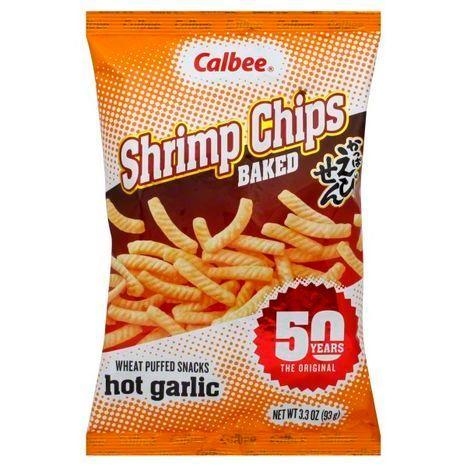 Calbee Baked Shrimp Chips Hot Garlic